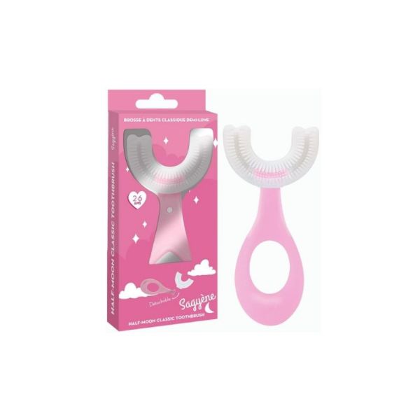 Sagyene Brosse à dents Demi-Lune 2/6 Ans Rose