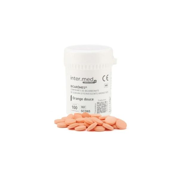 Bicaromes Orange Douce • 100 Comprimés Effervescents