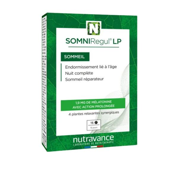 SOMNIRegul® LP Nutravance | Mélatonine 1,9 mg | endormissement et réveils nocturnes | 30 comprimés