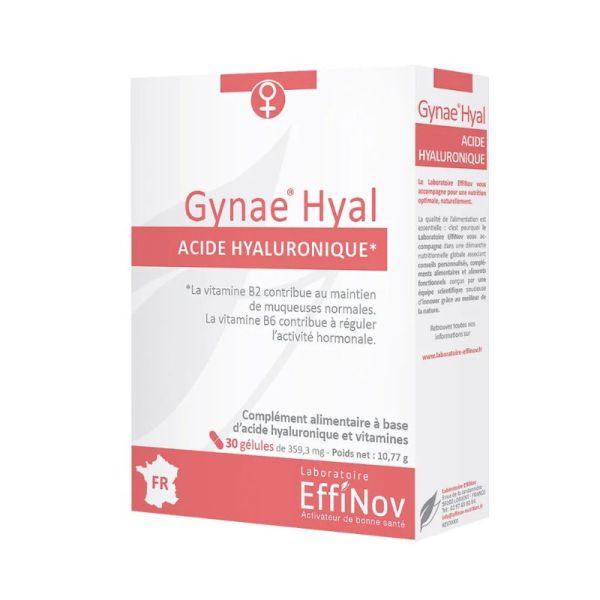 GYNAE® HYAL | Acide hyaluronique et confort intime féminin | 30 gélules