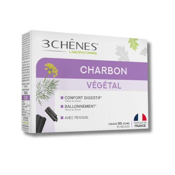 Charbon Végétal & Fenouil | Ballonnements et confort digestif | 30 gélules