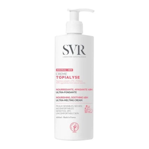 SVR Topialyse Crème 400 ml | Soin nourrissant 48h pour peaux sèches et sensibles