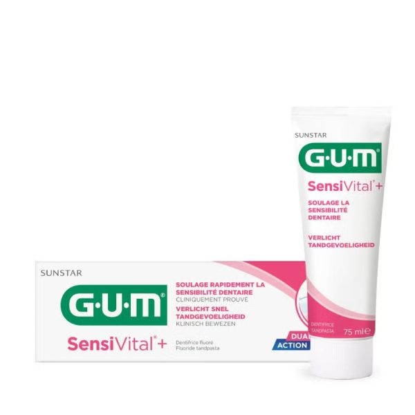 GUM SensiVital+ Dentifrice | Protection complète des dents sensibles | 75 ml