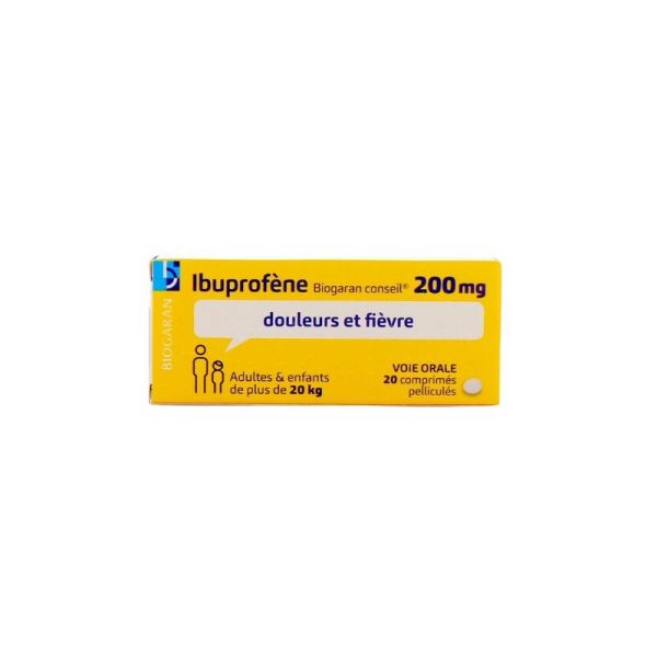 Ibuprofène 200 mg 20 cpr douleurs et fièvre
