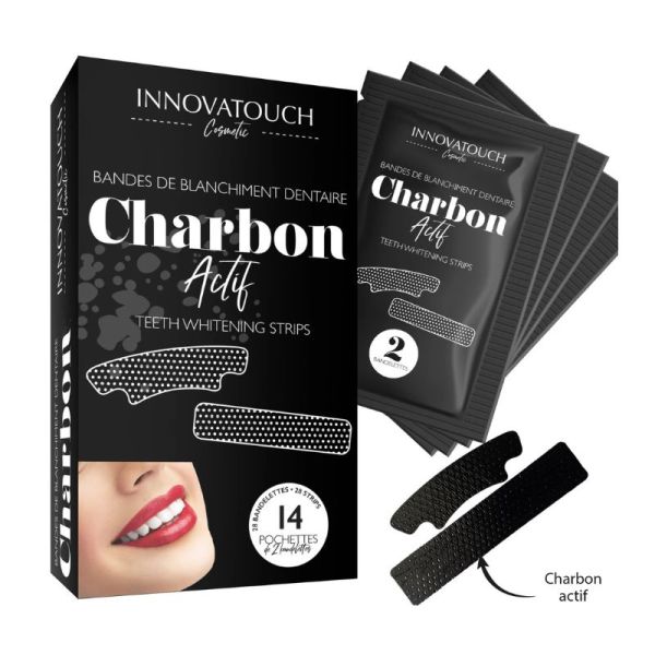 Innovatouch Bandes de Blanchiment Dentaire | 28  bandes au charbon actif