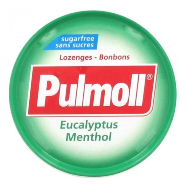 Pulmoll Eucalyptus-Menthol | maux de gorge |  Pastilles sans sucre 45 g