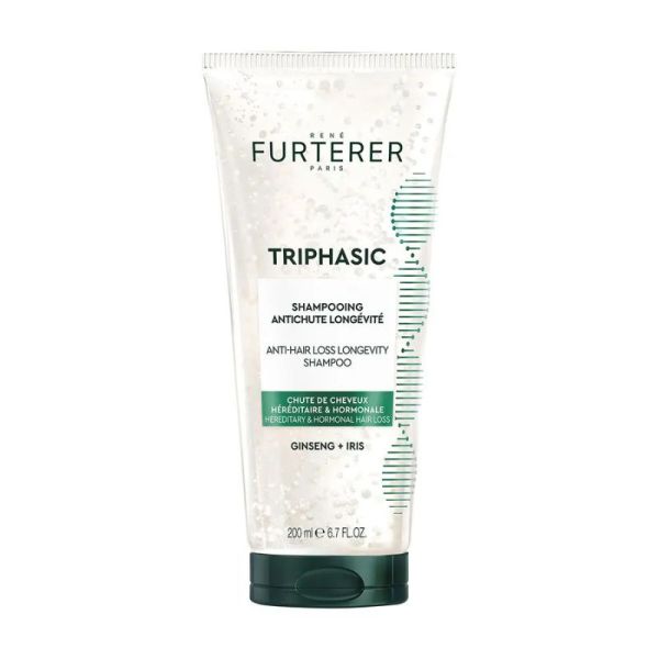 Triphasic Shampooing Antichute Longévité | Chute progressive et cheveux clairsemés | 200 ml
