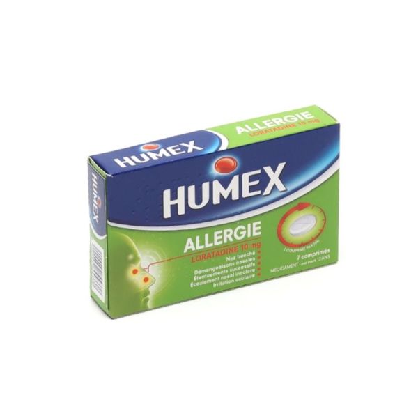 Humex Allergie Loratadine 10 mg | Antihistaminique 7 comprimés