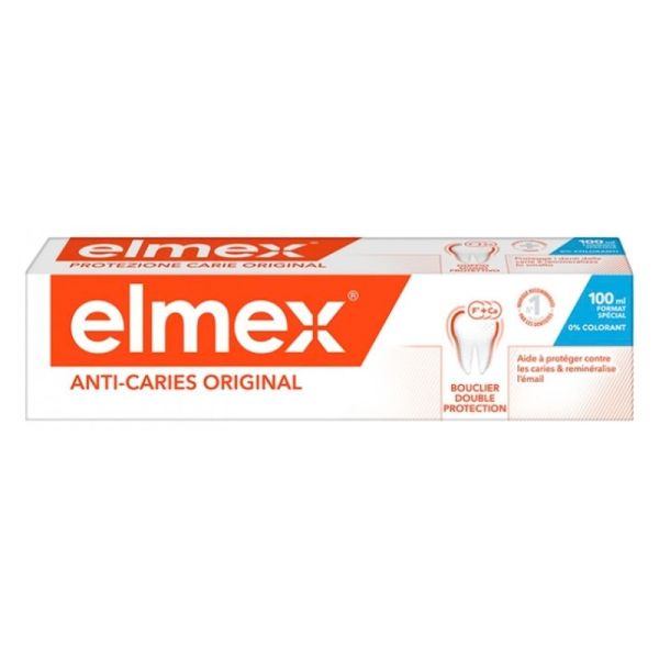 Elmex Anti-Caries Original | Dentifrice au fluorure d’amines pour renforcer l’émail | 100 ml