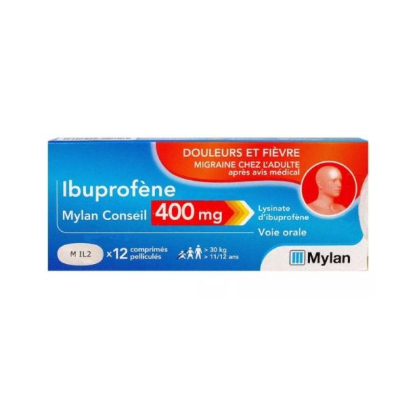 Ibuprofène 400 mg comprimés : douleur et fièvre