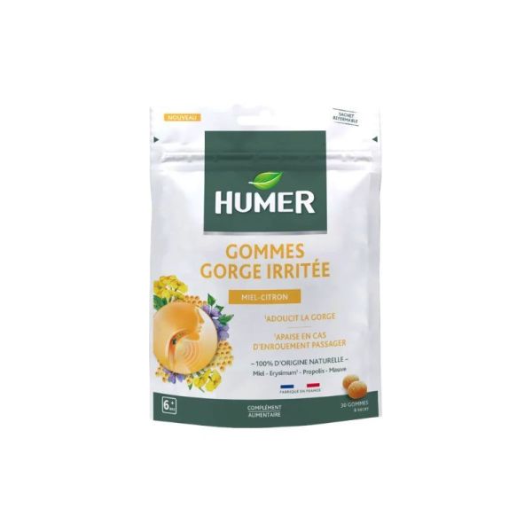 Humer Gorge Sensible | Arôme Miel-Citron 30 Gommes