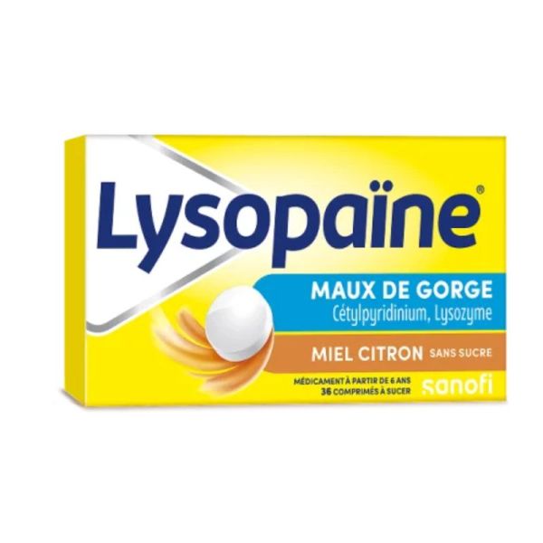 Miel Citron Sans Sucre | Mal de gorge peu intense | 36 comprimés à sucer