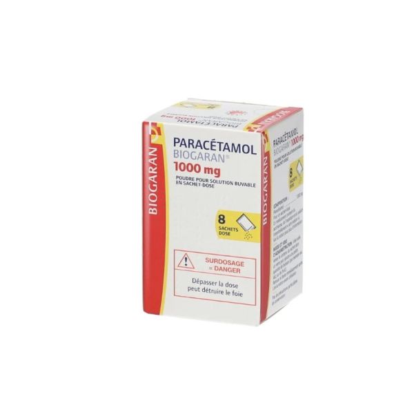 Paracétamol 1000 Mg 8 Sachets Douleur et fièvre