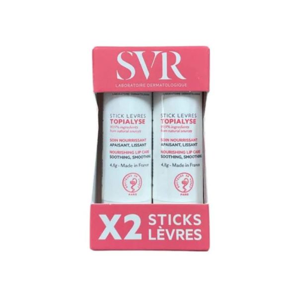 SVR Topialyse Stick Lèvres Lot de 2 | Lèvres sèches, sensibles et gercées