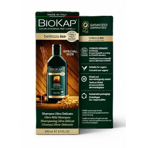 BioKap Bellezza Bio Shampooing ultra-délicat | Lavages fréquents | 200 ml