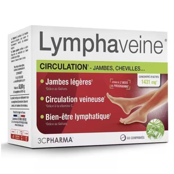 Lymphaveine | Circulation et jambes légères | 60 comprimés