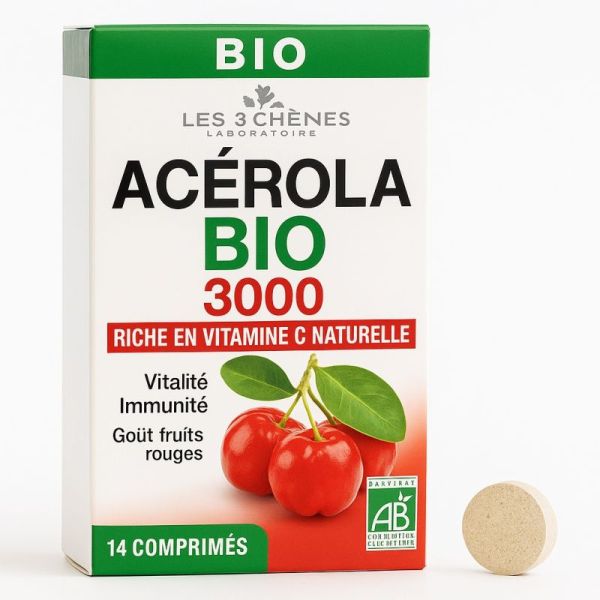 Acérola bio 3000 Les 3 Chênes | Tonus & énergie naturelle