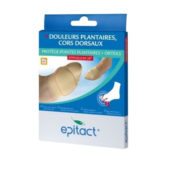 EPITACT | Protège-Pointes Plantaires + Orteils en Marteau | Double protection | Taille L