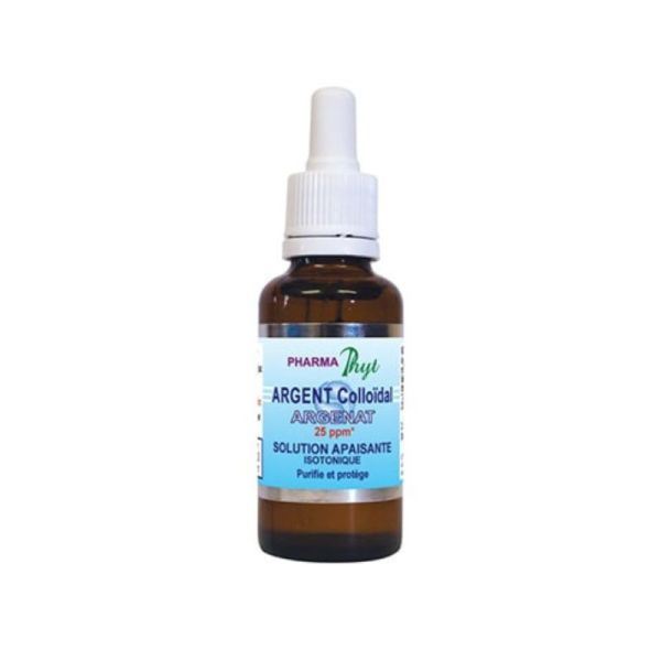Argent Colloïdal 25 ppm Solution Apaisante Isotonique PharmaPhyt | Paupières et peau sensible | 30 ml