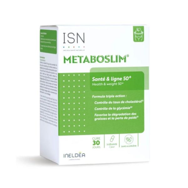 Metaboslim | Santé & Ligne 50 + | stabilisation du poids après 50 ans | 90 gélules végétales