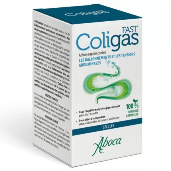 Aboca Coligas Fast |Transit et ballonnements | 90 gélules
