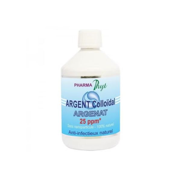 Argent Colloïdal Pharma Phyt 25 ppm | Hygiène et soin de la peau | 500 ml