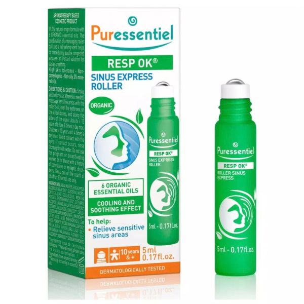 Puressentiel Roller Sinus Express 5 ml | Sinus encombrés et effet frais | 5 ml