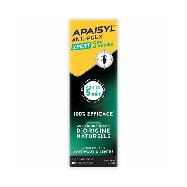 Apaisyl Anti-Poux Xpert Cire d’Abeille | Traitement poux et lentes dès 6 mois | 100 ml