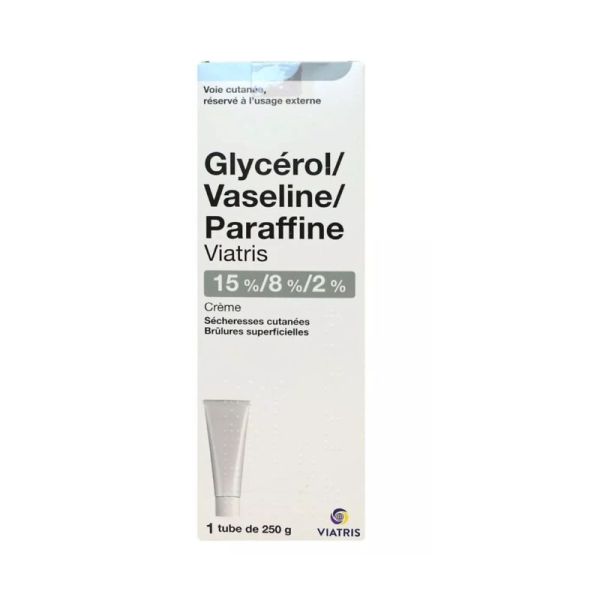 Crème Glycérol Vaseline Paraffine Mylan 250 g Peau Sèche