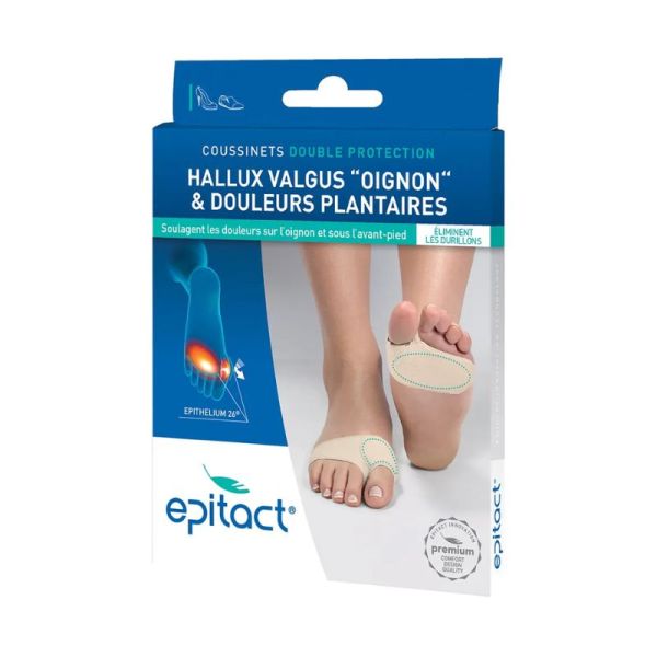 EPITACT | Coussinets Double Protection Hallux Valgus et douleur plantaire | Taille S