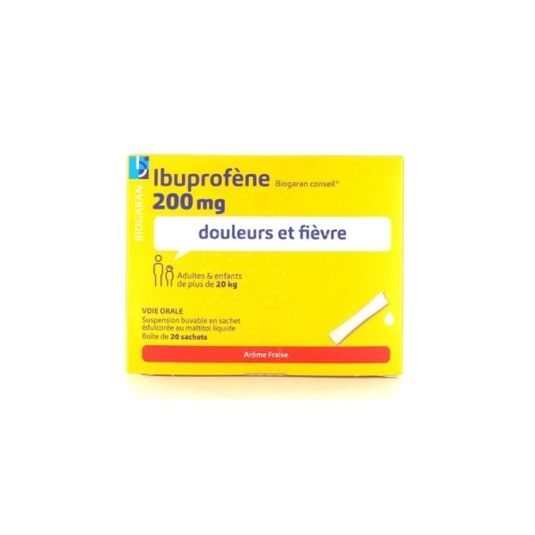 Ibuprofene 200 Mg  20 Sachets Douleurs et fièvre