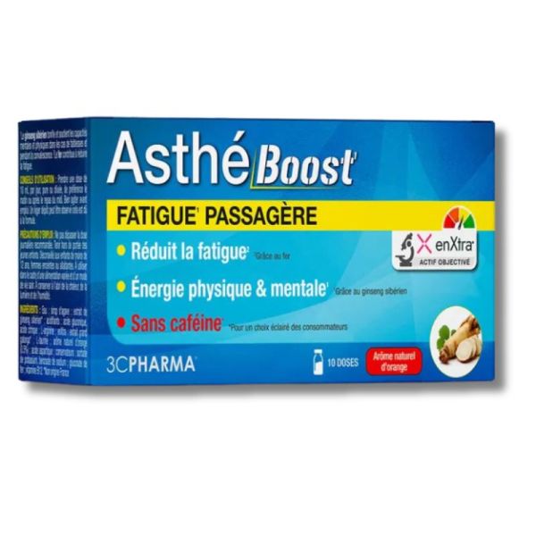 Asthé Boost Fatigue passagère | 10 monodoses | goût orange