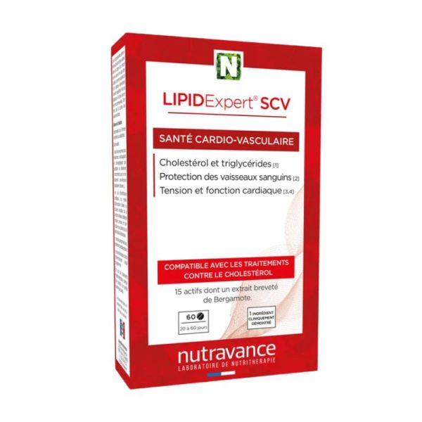 LIPIDExpert® SCV Nutravance | Cholestérol, triglycérides et santé cardiovasculaire | 60 comprimés