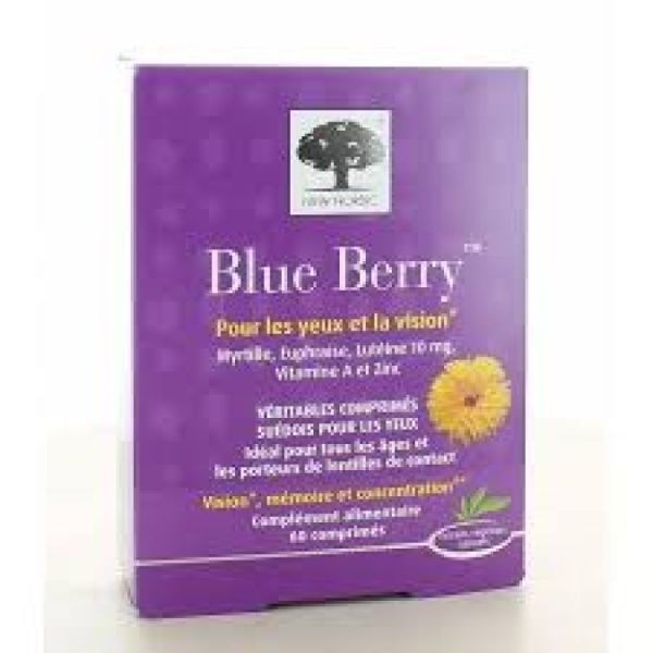 Complément alimentaire Blue Berry New Nordic 60 comprimés | Vision, vitalité oculaire et protection antioxydante