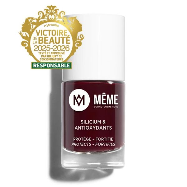 MÊME Cosmetics Vernis au Silicium Cassis | Bordeaux profond pour ongles fragiles | 10 ml