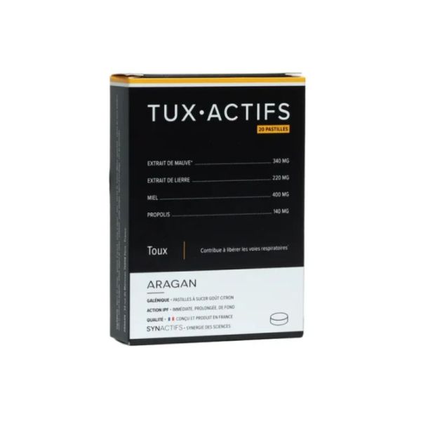 Aragan Tux Actifs 20 pastilles | Toux et voies respiratoires