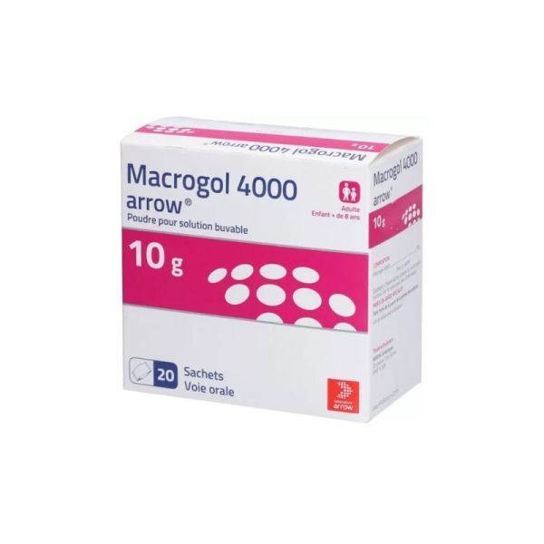 Macrogol 4000, 10 g 20 sachets : Laxatif