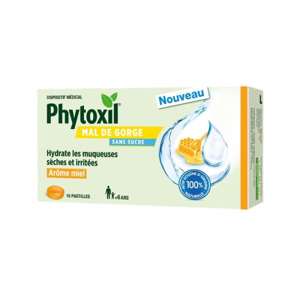Phytoxil Pastilles Mal de Gorge à l’Ectoïne | 16 pastilles