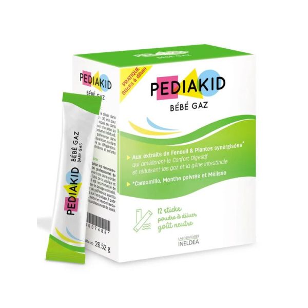 PEDIAKID Bébé Gaz | ballonnements et digestion nourrisson | 12 sticks