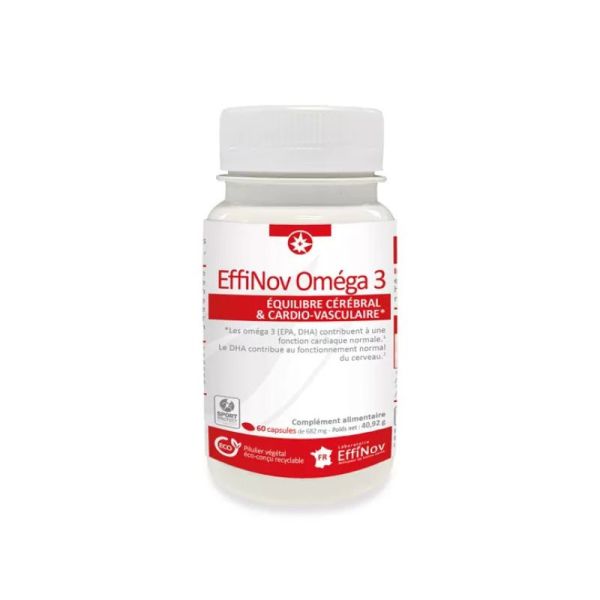 EFFINOV OMEGA 3 - EPA, DHA et huile de poisson Epax® | 60 capsules