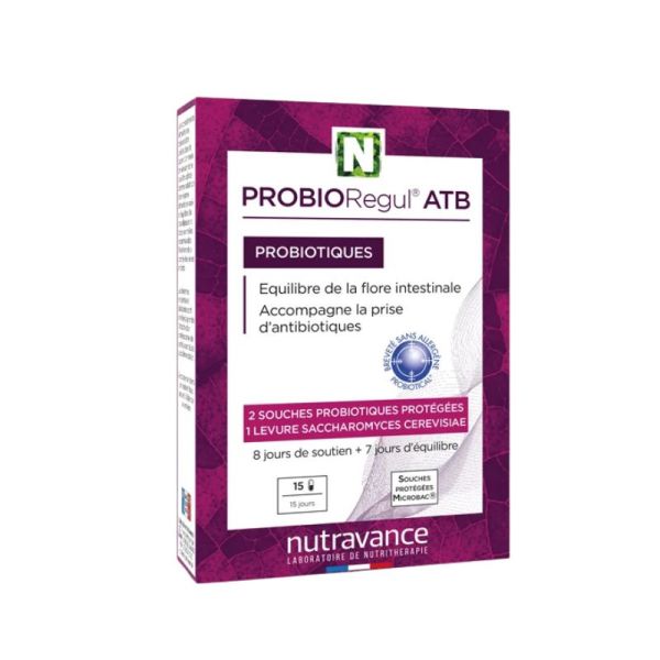 PROBIORegul® ATB Nutravance | Probiotiques pendant et après les antibiotiques | 15 gélules