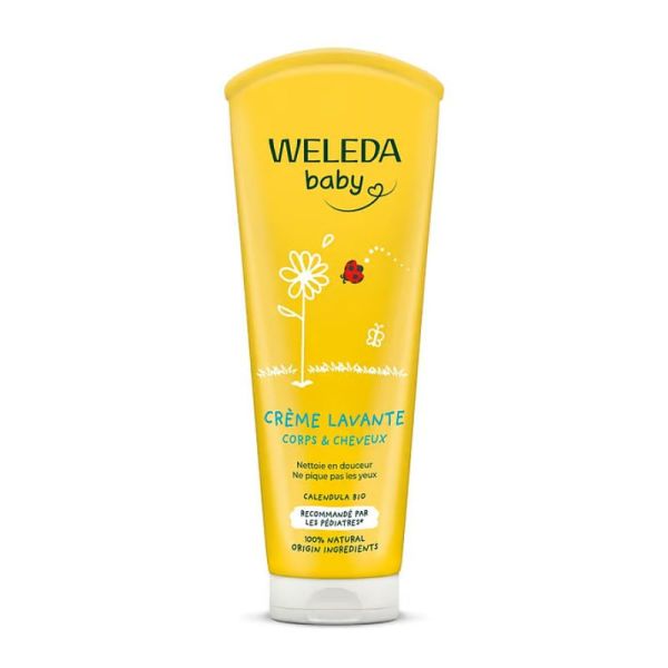Crème Lavante Corps et Cheveux pour bébé | Weleda Baby | calendula bio | 200 ml