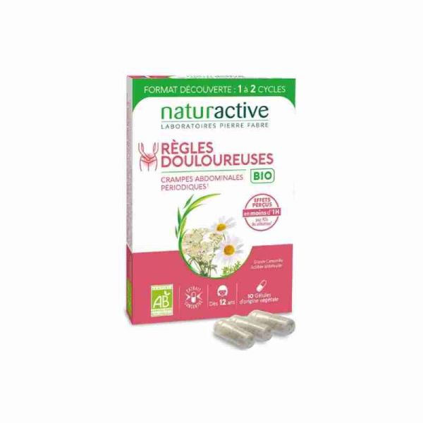 Règles Douloureuses Crampes abdominales périodiques  10 gélules