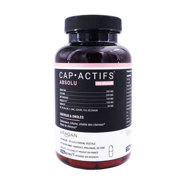 CAP•ACTIFS® ABSOLU | Kératine, biotine et zinc pour les cheveux |180 gélules