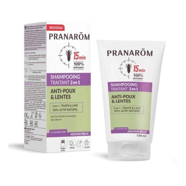Pranarôm Shampooing Traitant 2 en 1 Anti-Poux & Lentes | 15 minutes