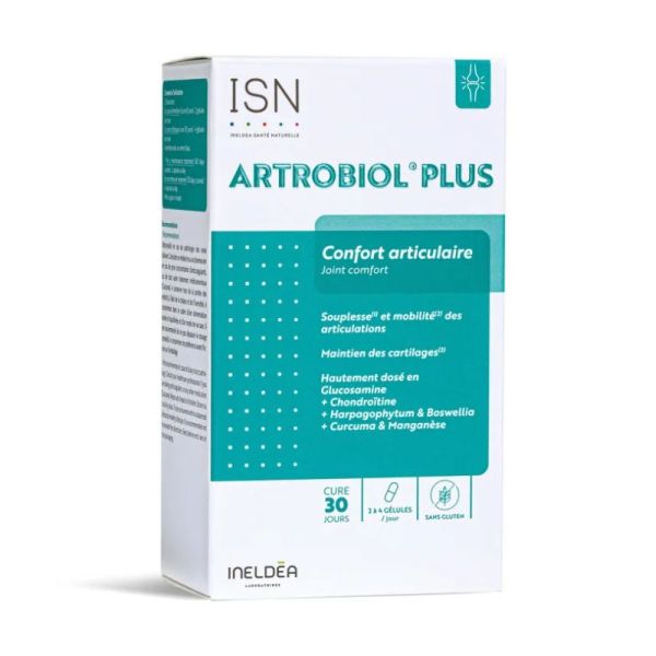 Artrobiol Plus | Glucosamine, chondroïtine et plantes pour les articulations | 120 gélules