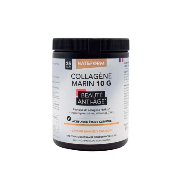 Nat&Form Collagène marin 10 g + Acide Hyaluronique | Beauté anti-âge