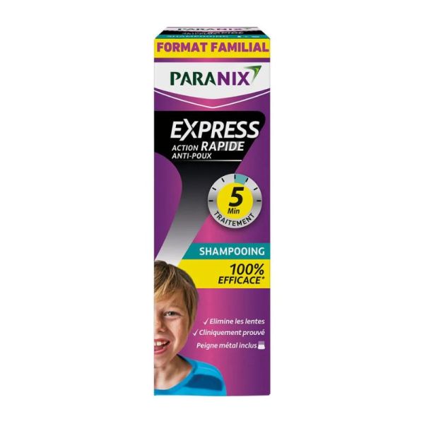 Paranix Express Shampooing Anti-Poux 300 ml | Format familial action rapide