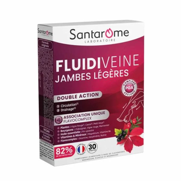Santarome Fluidiveine Jambes Légères | Circulation et drainage | 30 comprimés
