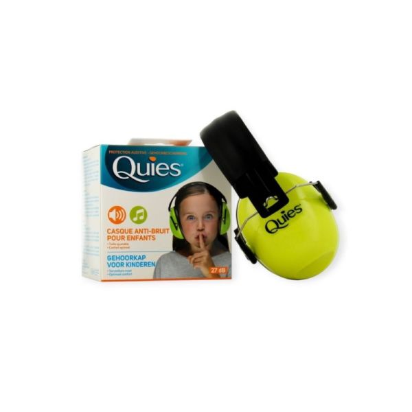 Quies Casque Anti-Bruit Enfant Vert | Protection auditive dès 5 ans
